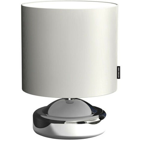 Elegante Designer-Tischleuchte Chrom/Schirm weiß ANTONIO MIRO, Höhe 27cm