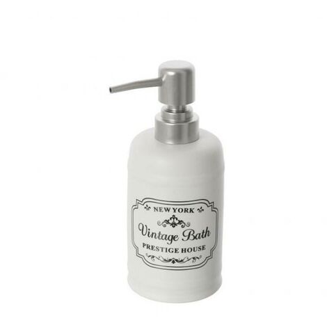 Elegante dispensador de jabón de la serie New York, blanco y refinado.