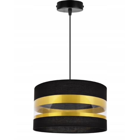 ELEGANTE GOLD DECKENHÄNGELAMPE LED LAMPENSCHIRM