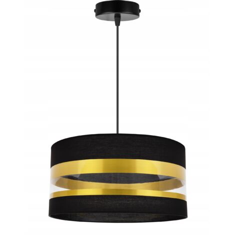 ELEGANTE GOLD DECKENHÄNGELAMPE LED LAMPENSCHIRM