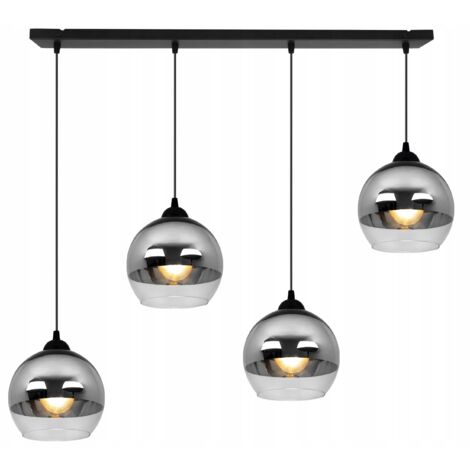 ELEGANTE HÄNGELAMPE, GLASLAMPE, CHROM, LED