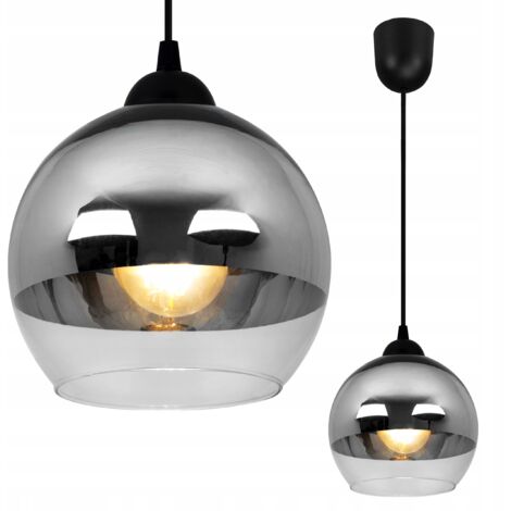 ELEGANTE HÄNGELAMPE, GLASLAMPE, CHROM, LED