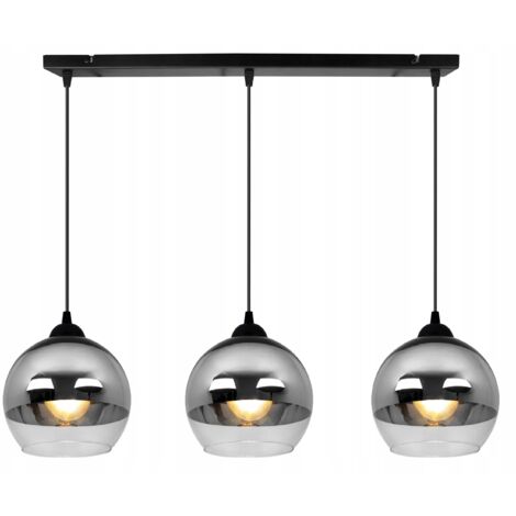 ELEGANTE HÄNGELAMPE, GLASLAMPE, CHROM, LED