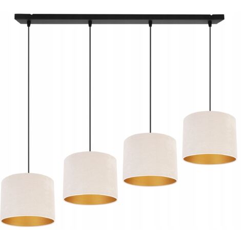 ELEGANTE HÄNGELAMPE GOLDENER SAMT-LAMPENSCHIRM AUSWAHL