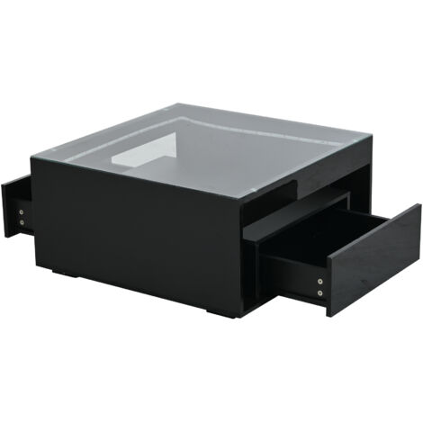 Elegante Holz Kaffee-Tisch mit PB Tischplatte und MDF Basis – Modernes Design, robust und vielseitig, ideal für Wohnzimmer, Esszimmer und Büro – 79x79x46 cm