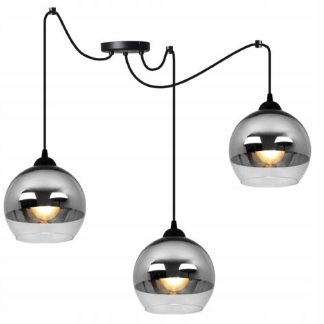 ELEGANTE LAMPADA A SOSPENSIONE A LED CROMATA A FORMA DI RAGNO