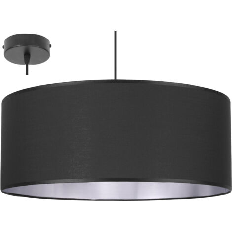 Elegante lampada a sospensione con paralume interno argentato