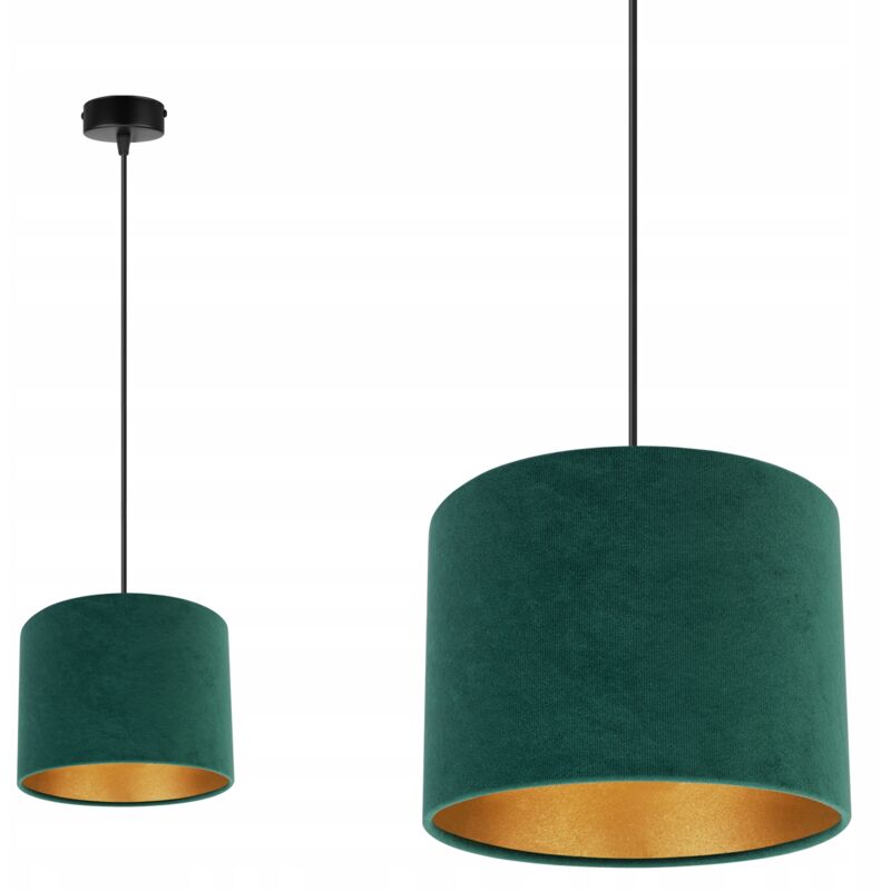 Élégante Lampe À Suspension Abat-Jour Doré Choix Velours