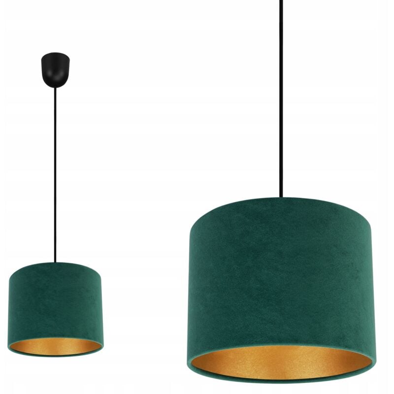 Élégante Lampe À Suspension Abat-Jour Doré Choix Velours