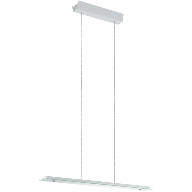 Image of Lampada a sospensione lampada a sospensione lampada a sospensione lampada da sala da pranzo lampada da soggiorno, 2 lampadine, acciaio vetro bianco