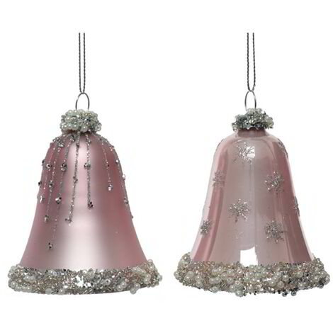 Elegante Pendaglioendino con 2 Campane Rosa