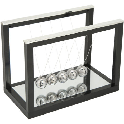 Elegante Pendelkugel im schwarzen Spiegeldesign – Dekoratives Anti-Stress-Spielzeug, ideales Geschenk fürs Büro