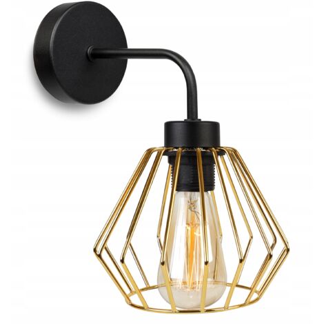 ELEGANTE RETRO WANDLEUCHTE WIRE GOLD LOFT