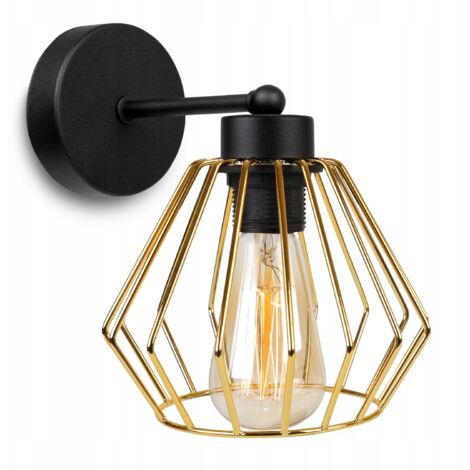 ELEGANTE RETRO WANDLEUCHTE WIRE GOLD LOFT