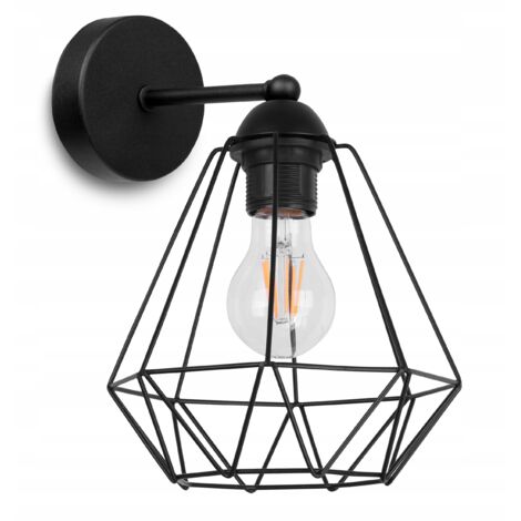 ELEGANTE RETRO WANDLEUCHTE WIRE SCHWARZ LOFT