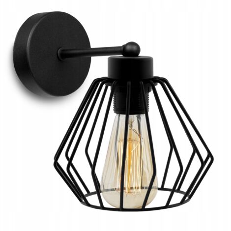 ELEGANTE RETRO WANDLEUCHTE WIRE SCHWARZ LOFT