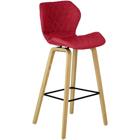 Elegante sgabello alto motivo trapuntato nel robusto tessuto vari colori