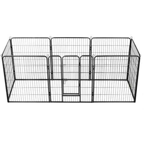 EASYCOMFORT Gabbia Box per Cani Cuccioli da Interno Esterno con Rotelle  92×62×75cm