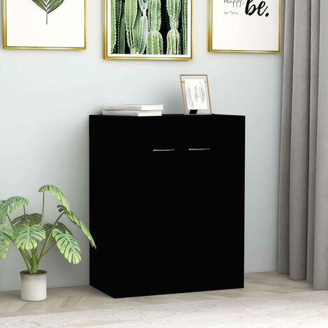 KALISSE Elegante-Stile Credenza Nera 60x30x75 cm in Truciolato 17 Kg,per Salone/Giardino 209