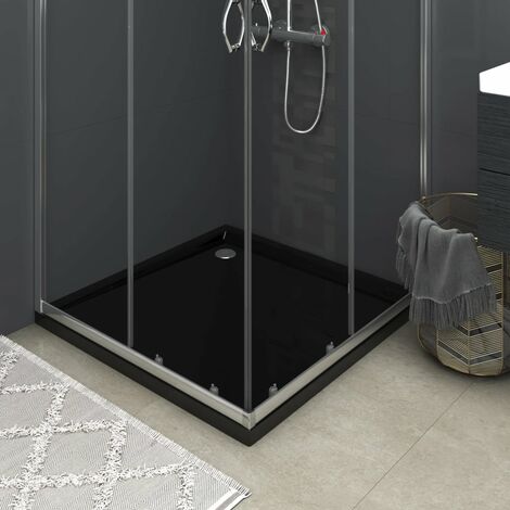 KALISSE Elegante-Stile Piatto Doccia Quadrato in ABS Nero 80x80 cm 10,06 Kg,per Salone/Giardino 923