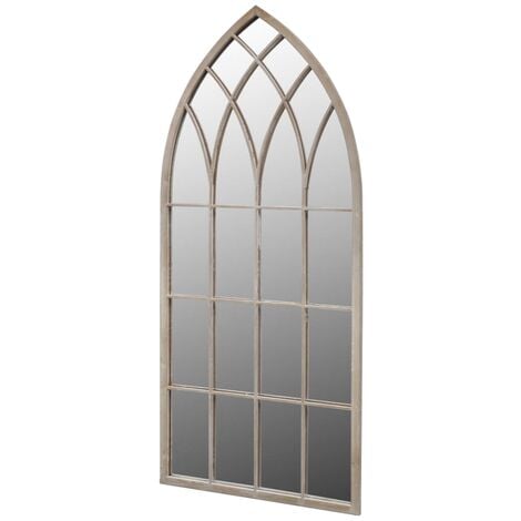 KALISSE Elegante-Stile Specchio da Giardino Gotico con Arcata 50x115cm Interni Esterni 8,7 Kg,per Salone/Giardino 627