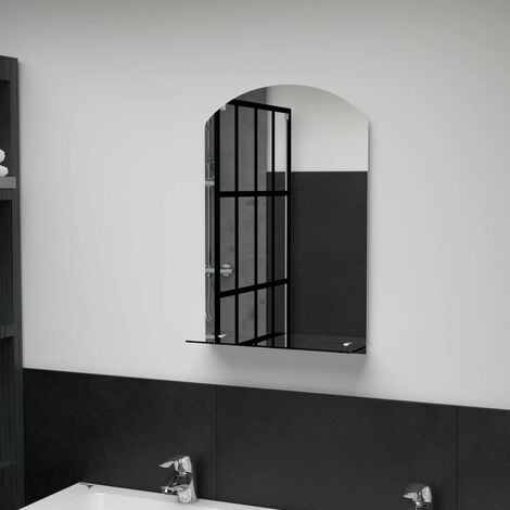 Specchio da parete con mensola