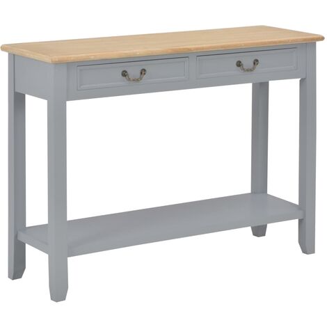 Elegante-Stile Tavolo Consolle Grigio 110x35x80 cm in Legno 16,85 Kg,per Salone/Giardino 125