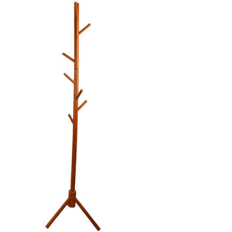 Elegante und funktionale Designer-Garderobe aus massivem honigfarbenem Holz für das Wohnzimmer
