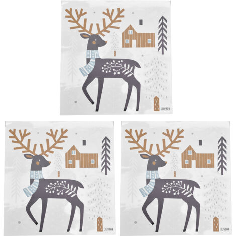 elegante Weihnachts-Hirsch-Wandaufkleber aus PVC, selbstklebend, zur Dekoration von Zuhause, Restaurant und Geschäft