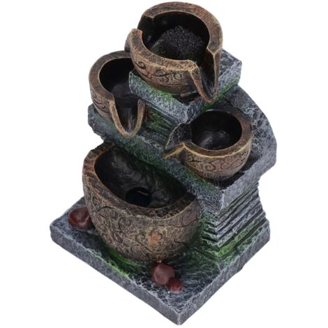Eleganter, dreistufiger Wasserbrunnen im modernen Design, dekorativer Brunnen für drinnen und draußen, geeignet für Garten oder Büro.