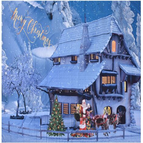 Eleganter Weihnachtsteppich zum Aufhängen, weiche Polyesterfaser, 200 x 150 cm – Vielseitige Wanddekoration für den Kamin