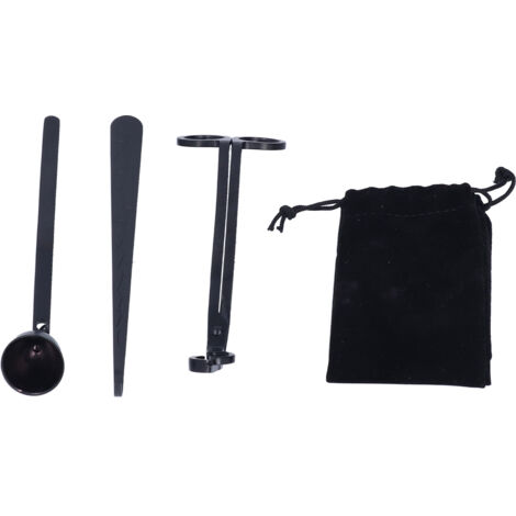 Elegantes 3-in-1-Dochtschneider- und Kerzenlöscher-Set mit Tablett für Kerzenliebhaber