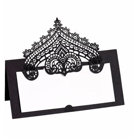 Elegantes tarjetas de lugar para mesa con encaje 25 piezas