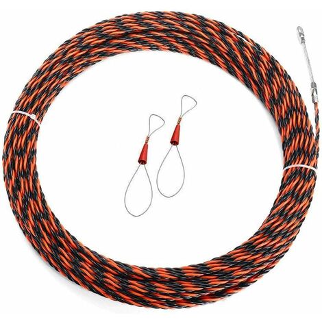 Elektriker-Nadel, 50 m, zieht Elektrokabel, 5 mm Durchmesser, Nadel zieht Kabel, einziehbare Installation