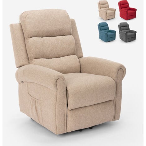 LE ROI DU RELAX Elektrisch beheizter Massagesessel mit Rädern Victoria Farbe: Beige