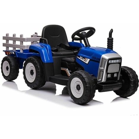 Elektrisch lenkbarer Traktor mit Anhänger und Fernbedienung