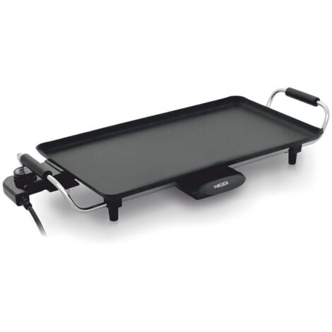 Elektrische Backplatte haeger Backplatte - 2000w - 460260mm - elektrischer Grill - Abfallbehälter - 5 Temperaturstufen