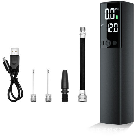 Elektrische Ballpumpe, tragbare automatische Ballpumpe zum schnellen Aufpumpen von Bällen mit präzisem Druckmesser und digitaler LCD-Anzeige für Basketball, Fußball, Volleyball