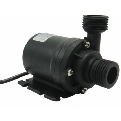 Elektrische bürstenlose Springbrunnenpumpe, 800 l/h, 5 m, bürstenlose Tauchwasserpumpe für DC 12 V Wasserzirkulationssystem, Fonepro 12 V Mini-Wasserpumpe, Schwarz