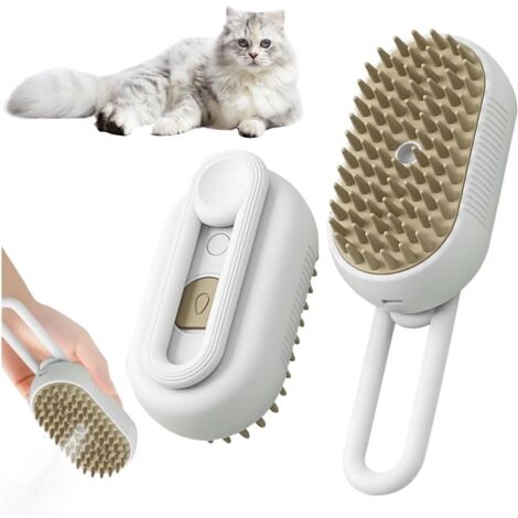 Elektrische Dampfbürste für Hunde und Katzen: Fellpflege, Entwirren, entspannende Massage, Heimhygiene, Knotenentfernung, Entspannung zu Hause