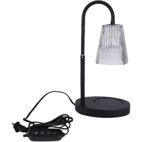 Elektrische Duftlampe mit Timer und dimmbaren Leuchtmitteln – Holzsockel, Metallgehäuse, Vintage-Glas für eine entspannende Atmosphäre in Ihrem Zuhause