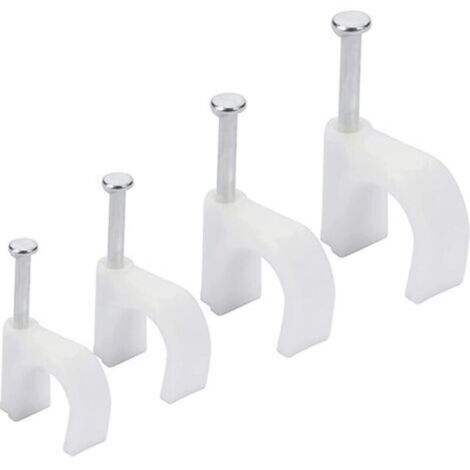 Elektrische Ethernet-Kabel (400er-Packung), 6–10 mm² – Elektrische Kabelklemmen mit Eisenbolzen für Cat5-, Cat6-, RG6-, RG59-, RJ45- und TV-Kabel