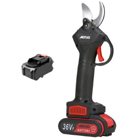 Elektrische Gartenschere, 36 V, 25 mm, 1300 mAh, für Obstbaumzucht, Weinbau und Gartenbau, 1 Akku