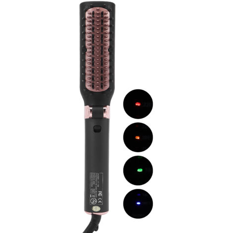 Elektrische Haarglättungsbürste mit Schnellaufheizung, Temperaturregelung und faltbarem Design