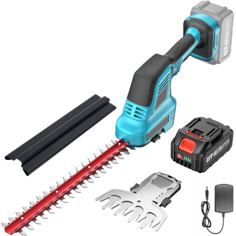Elektrische Heckenscheren Akku-Heckenschere mit 1 Batterie + Ladegerät