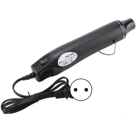 Elektrische Heißluftpistole 300W zum Prägen und für vielseitige Heizarbeiten (Schwarz, 220V EU)
