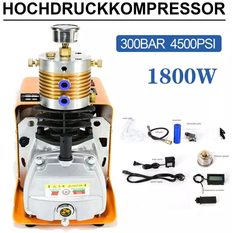 Image of Gojoy - Elektrische Hochdruckluftpumpe Pumpe pcp Luft Kompressor 4500PSI 300bar 1800W