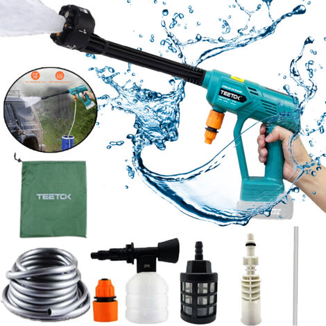 Elektrische Hochdruckreiniger, 6-in-1-Düse, kabelloser Auto-Hochdruckreiniger, Wasserstrahlreiniger, Gartensprühwasserpistole, (nur Gehäuse, ohne Akku und Ladegerät), Kompatibel mit Makita-Akku, sechs