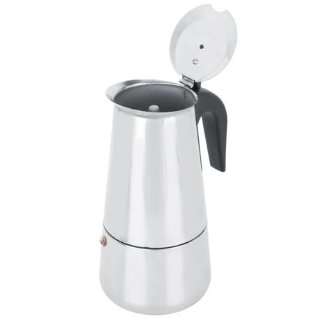 Elektrische Kaffeemaschine aus Edelstahl (450 ml) mit Warmhalteplatte und 220–240-V-EU-Stecker