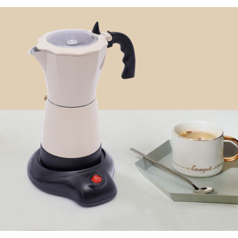 Elektrische Kaffeemaschine Espressokocher 6 Tassen Italia Mokka Kanne 300ML 480W